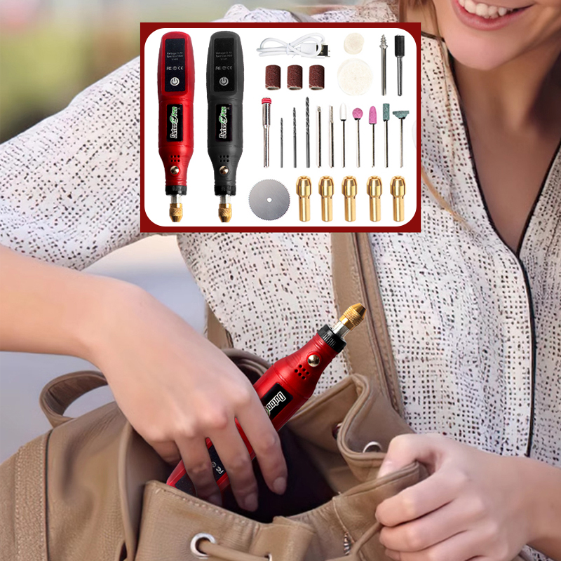 Cordless Rotary Tool Kit Accessories - USB akülü döner Tool Kit ağaç
