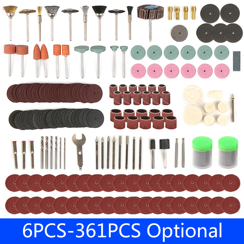 Cordless Rotary Tool Kit Accessories - 6 adet-361 adet gravür aksesuarları Dremel