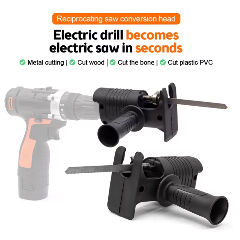Reciprocating Saw Attachment Drill - Taşınabilir Elektrikli Matkap Modifiye Alet Aparatı,