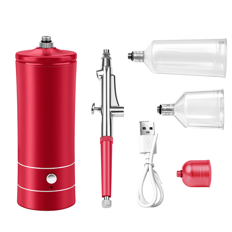 Airbrush Kit With Mini Compressor - Kompresörlü Airbrush Seti, 0,3 mm Uçlu
