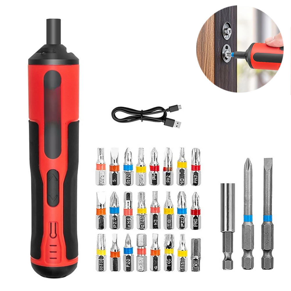 Electric Screwdriver Rechargeable Usb - 4V Elektrikli Tornavida Seti USB Şarj