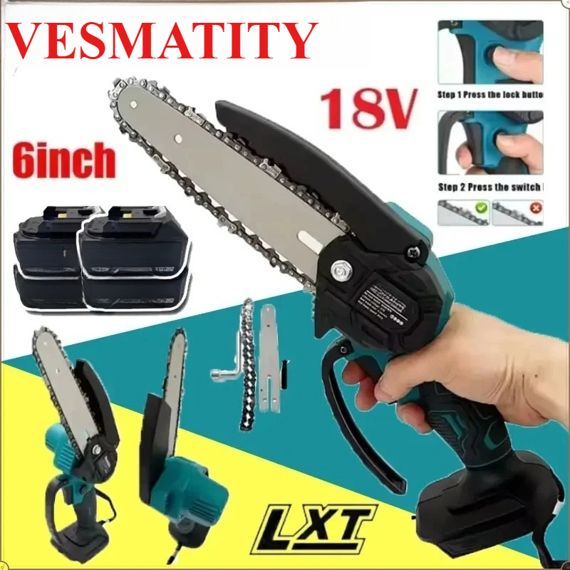 Mini Electric Chainsaw 6 Inch - Elektrikli 6 inç Odun Kesme Testeresi
