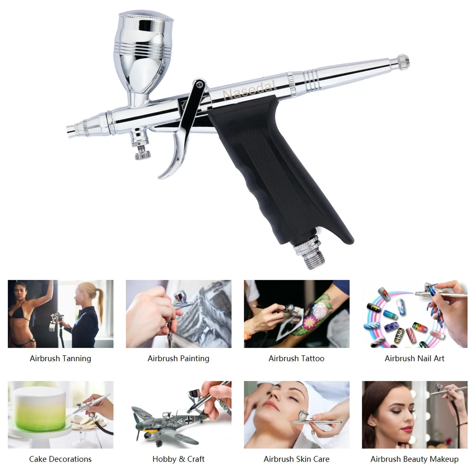 Airbrush Kit With Mini Compressor - Nasedal Airbrush Hava Kompresörü kiti Otomatik