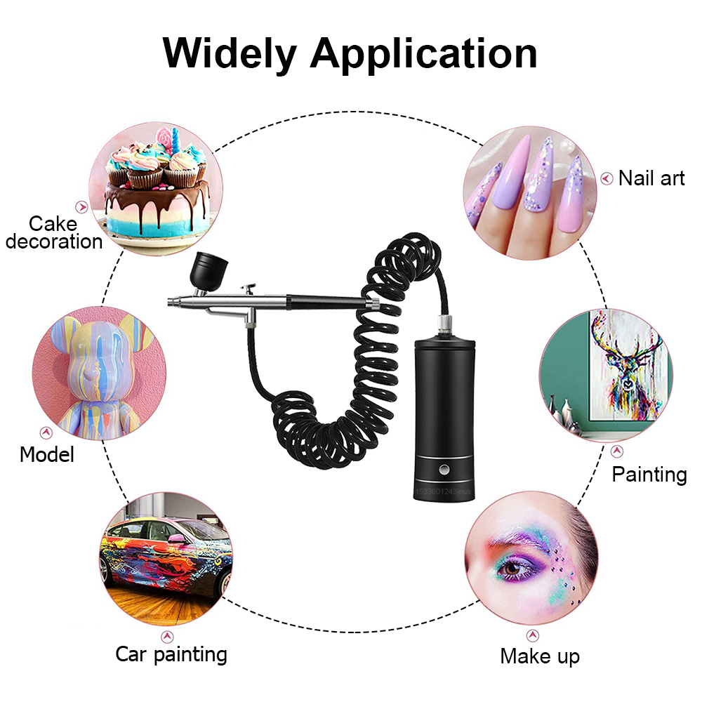 Kompresör ile Airbrush tırnak  - Airbrush Kit With Mini Compressor incelemesi ve fiyatı
