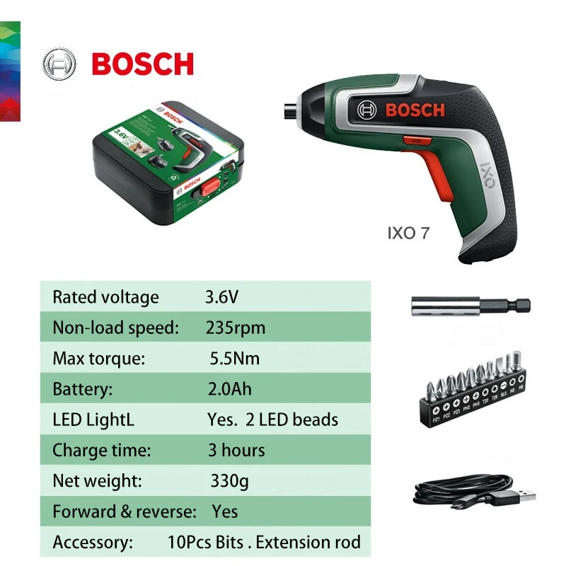Bosch IXO7 Çok Fonksiyonlu Ele - Electric Screwdriver Rechargeable Usb incelemesi ve fiyatı