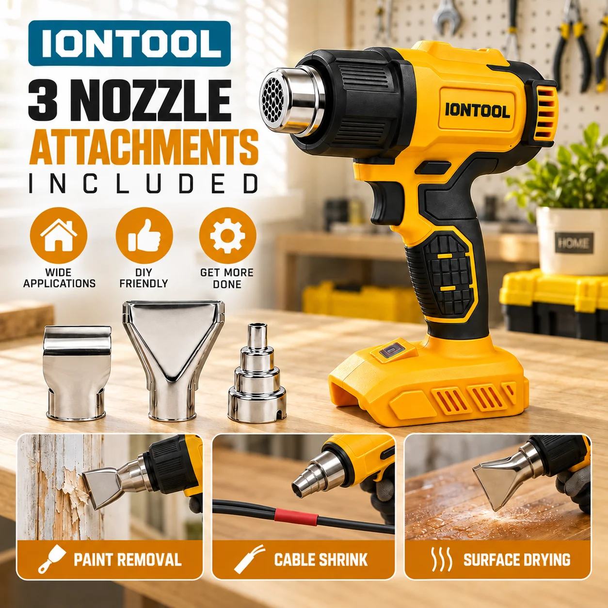 IONTOOL Fırçasız, Kablosuz Isı - Cordless Heat Gun For Shrink Tubing incelemesi ve fiyatı