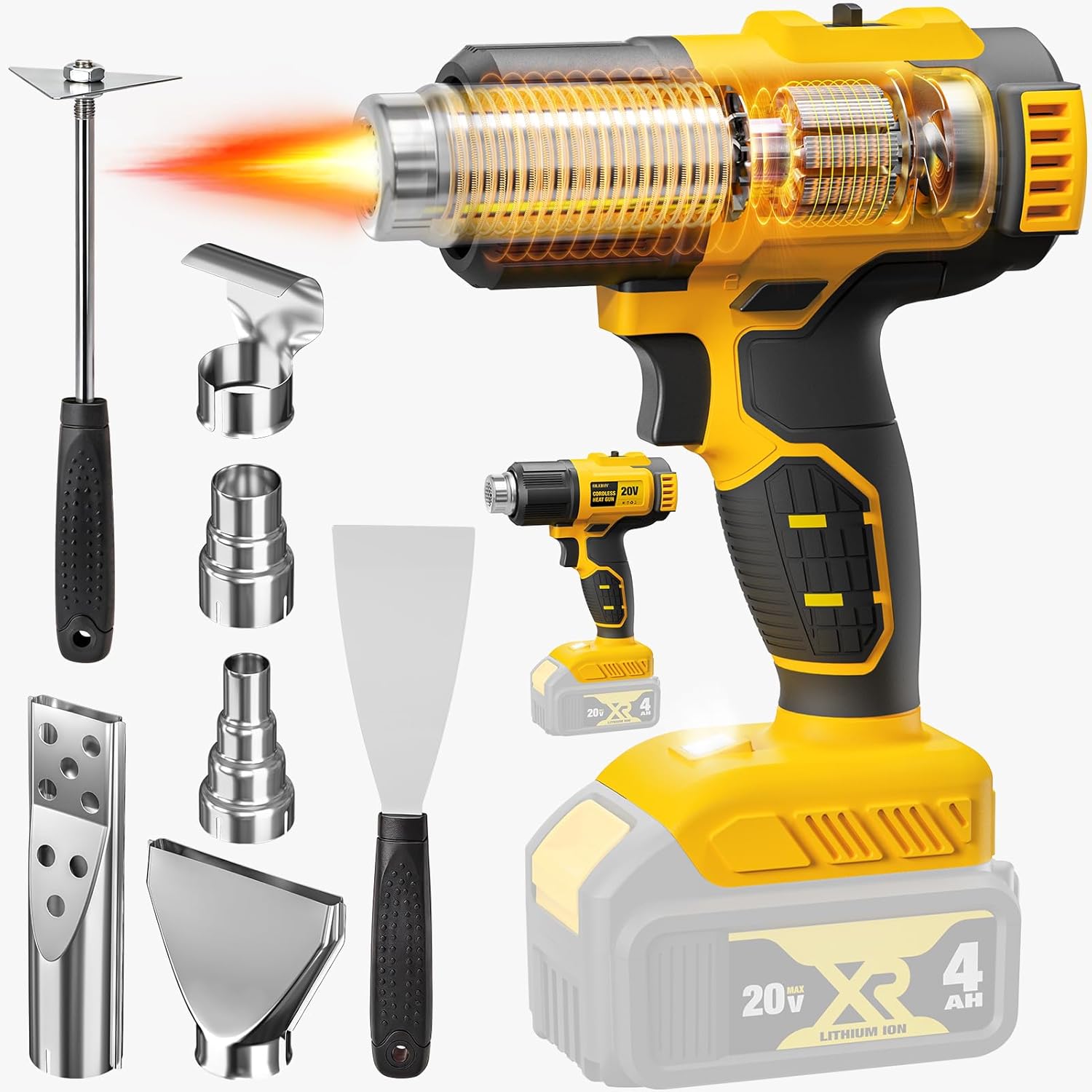 20V Pil ile Uyumlu Kablosuz Sı - Cordless Heat Gun For Shrink Tubing incelemesi ve fiyatı